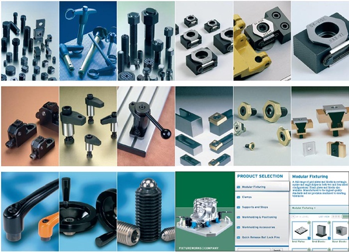 FIXTUREWORKS. -FIXTURE WORKS. - Swivots-Bumpers- Modular -Fixturing Clamps-中国区代理商